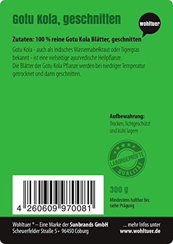 Gotu Kola geschnitten 300g aus zertifizierter Wildsammlung von Wohltuer