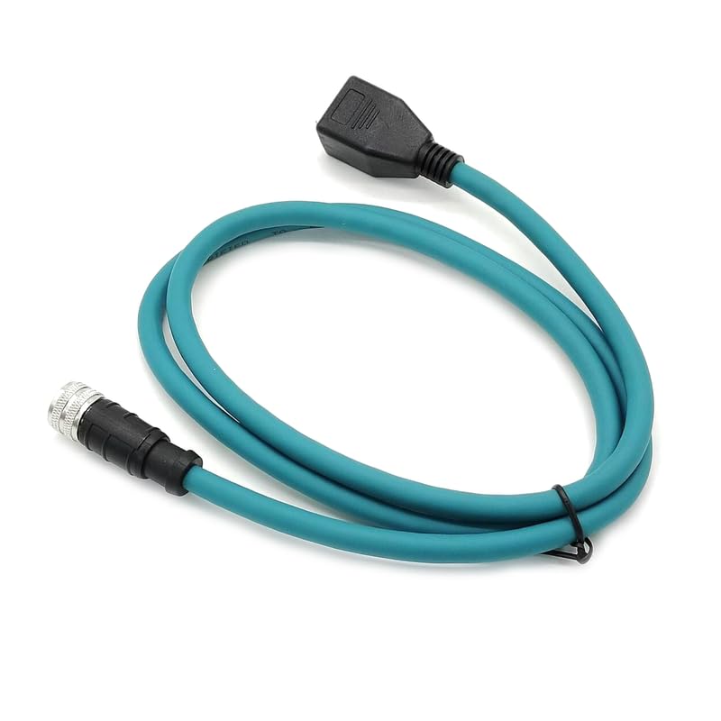 Cable Ethernet Industrial M12 8 Pin a RJ45 0.5m Cat6 miniatura 5