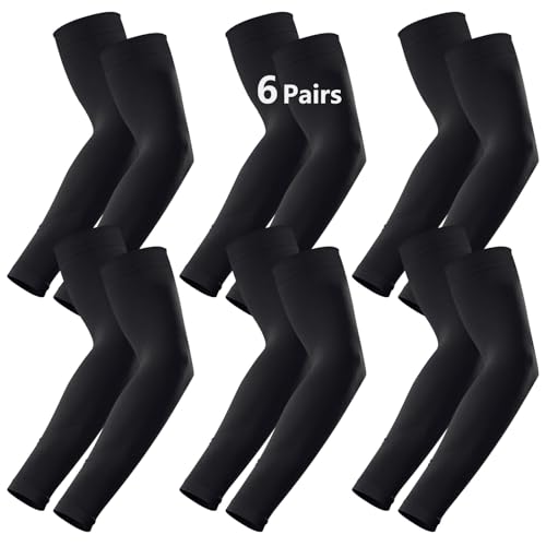 6 Pairs Arm sleeves for men/Women, Cooling UV Sun Protection Sports Compressiontattoo cover up sleeve ，for Cycling,Running Outdoor Sports