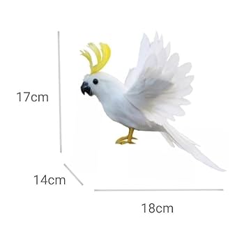 Amazon.co.jp: 鳥の置物 白いオウム 羽ばたくキバタン 鳥の雑貨