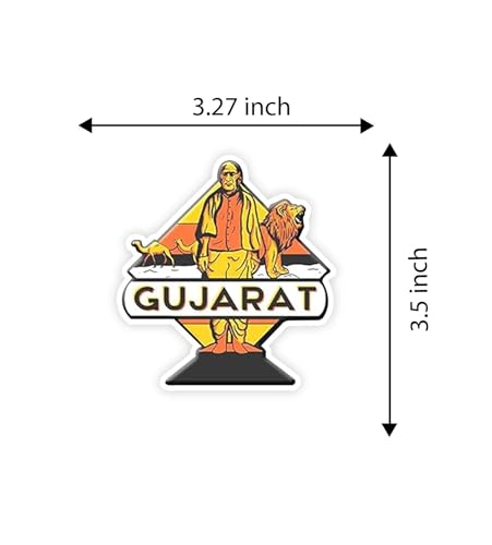Image of Gift Me Bazar Gujarat Fridge Magnet Home & Office Decor Items | Refrigerator Door Stylish Wooden Decor Souvenir Gift