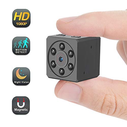 Hidden Mini Spy Camera, 1080P/720P Pocket Security Nanny Cam Night Vision Motion Detection Home Surveillance for Home and Office,Indoor/Outdoor Use (Square)