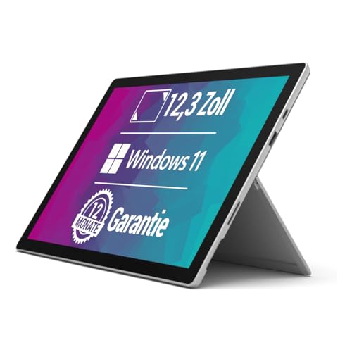 Microsoft 2019 Surface Pro 7 mit Intel Core i5-1035G4 (12,3-Zoll, 8GB RAM, 256GB SSD, Windows 11 Pro Tablet PC) Platin (Generalüberholt)