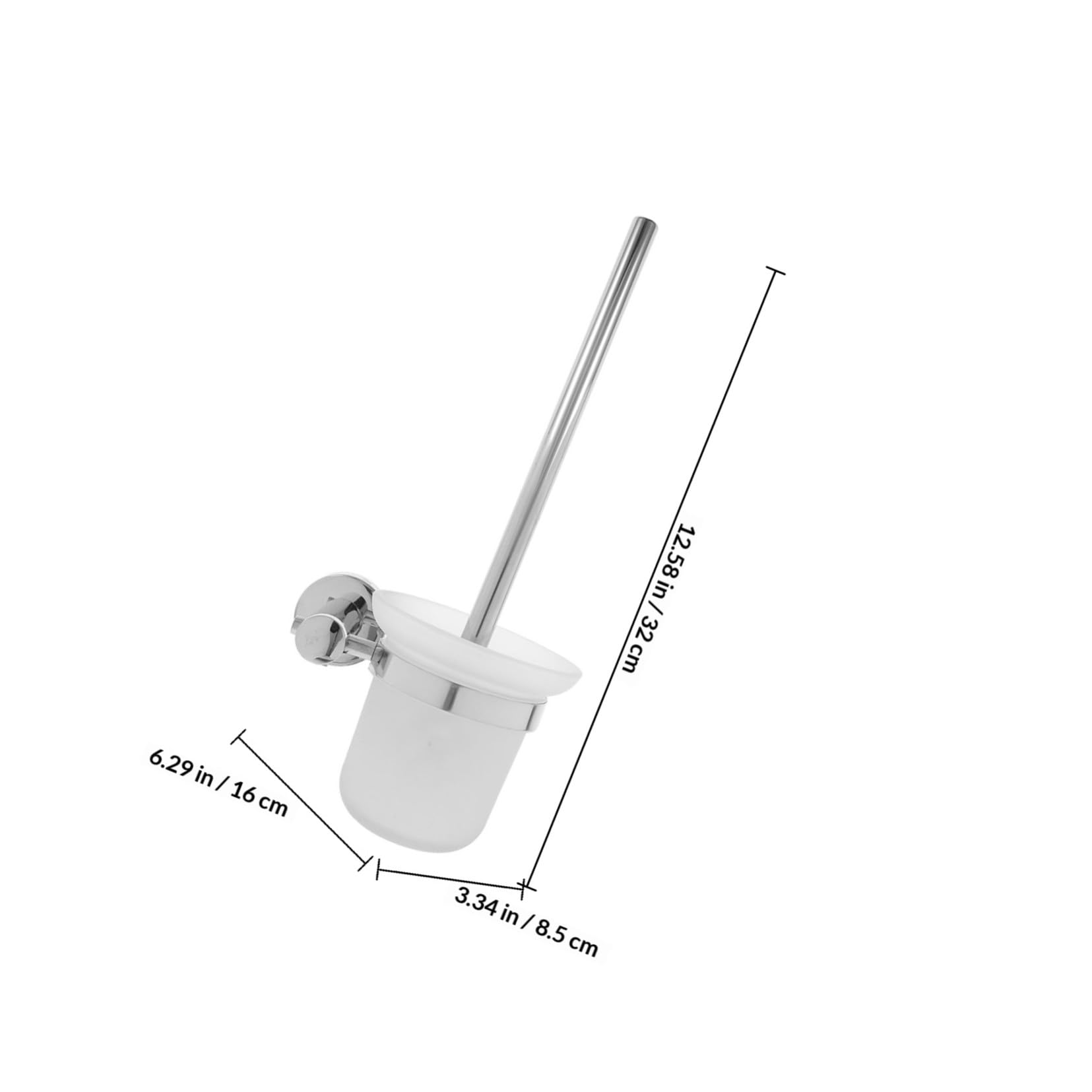 BESPORTBLE Scopino Multifunzionale con Supporto in Inossidabile per Wc Manico e Testina Delicata Design da la Pulizia del Bagno