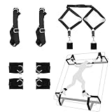 Sex Bett Fessel Bondage Set SM Handschellen Sexspielzeug Verstellbaren Handgelenk Oberschenkel Manschetten Sex Toys für Paare Anfänger und Fachmann
