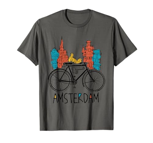 Amsterdam T-Shirt - Vintage Retro Holland Bike Dutch Gift T-Shirt
