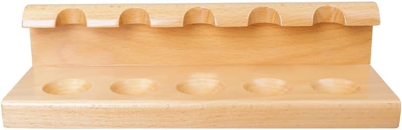 Porte-pipes pour 5 pipes en bois - Support de rangement pour accessoires de pipe