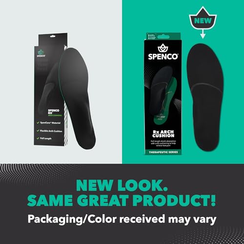 Image of Spenco RX Arch Cushion Full Length Comfort Support Shoe Insoles, Women's 9-10.5 /Men's 8-9.5