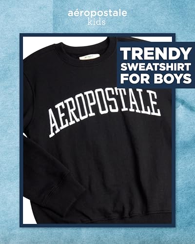 AEROPOSTALE Boys' Sweatshirt - Kids' Fleece Long Sleeve Crewneck Pullover - Youth Pullover Sweatshirt for Boys (8-16)2