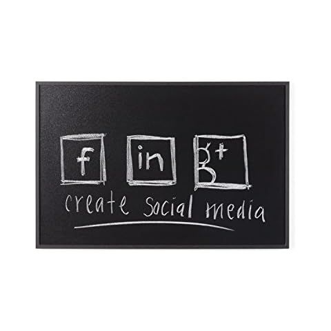 Bi-Office Chalkboard with Black Lined Frame Cover