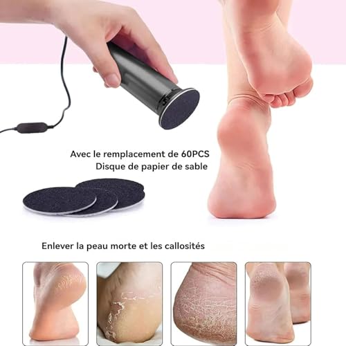 Rapeuse pieds électrique avec 60 recharges et vitesses réglables - 3
