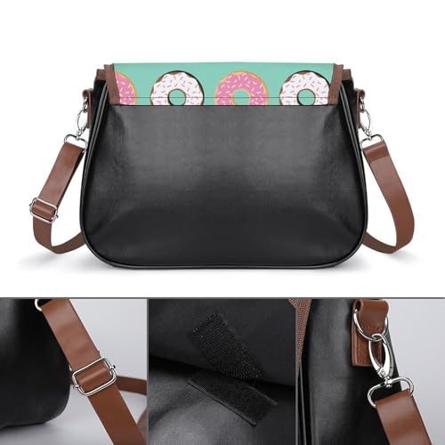 Donut Panda Crossbody Bag Anti-Theft Side Shoulder Bags Adjustable Leather Messenger Bag Unisex3