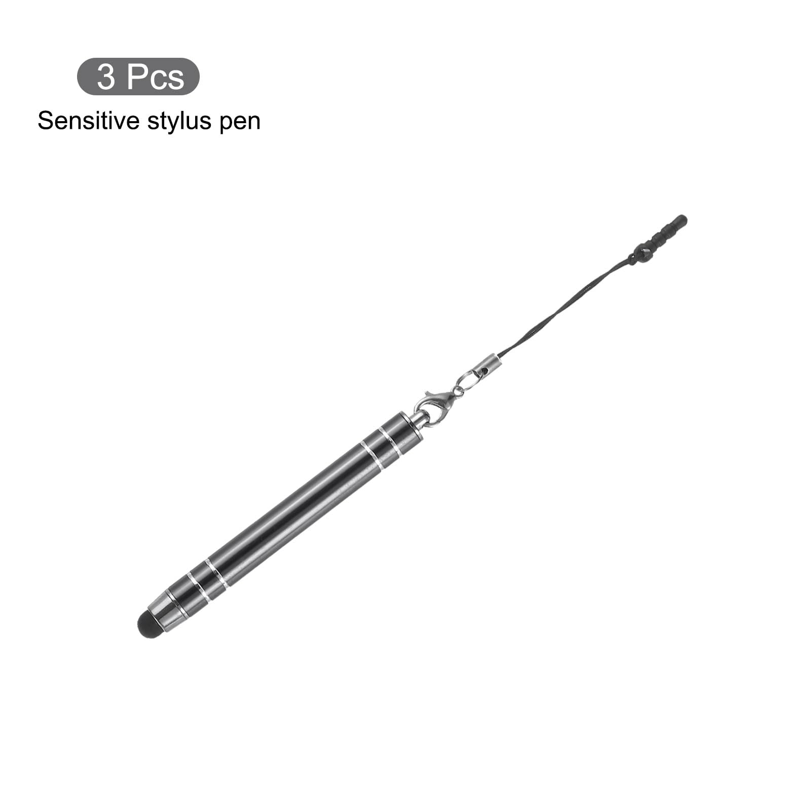 Set 3 Penne Resistive Per Schermi Touch – Per Navigatori Auto, POS, GPS, Con Punta A Molla E Base Adesiva