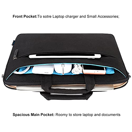 Domiso 11.6-13 Inch Laptop Bag Business Briefcase Water-Resistant Notebook Messenger Shoulder Bag For 13" Macbook Pro/12.9" Ipad Pro/13 Macbook Air Retina/12.3" Microsoft Surface Pro Pro 4 6,Black #TOP2
