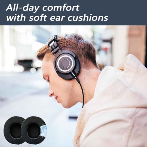 Repuestos de almohadillas de gel refrigerante para auriculares Audio-Technica ATH-M50X y modelos compatibles miniatura 7