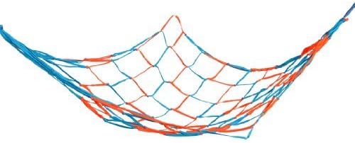 ELECTROPRIME Outdoor Swing Teal Orange Nylon Meshy Hammock Sleeping Bed 1.8M 5.9Ft Long