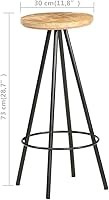 Vista 2 de bar Chairs,barstools,bar stools Set of 3,bar Table,sillas para barra de cocina,Bar Stools 4 pcs Rough Mango Woodbar Stool,bar Chairs,Barstool,bar