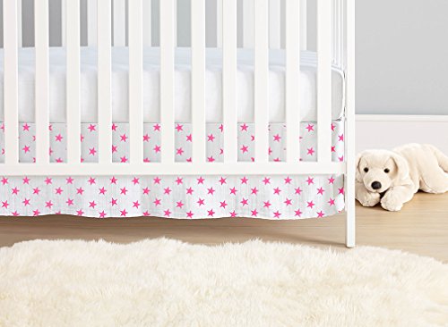 Jupe de lit aden + anais fluro pink pour réveiller la déco du berceau