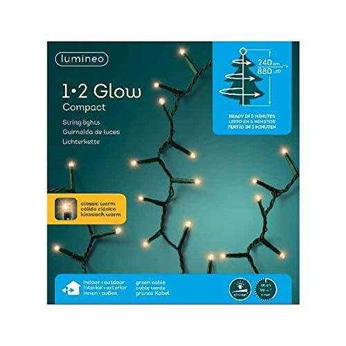 Lumineo Lichterkette 1-2 Glow Compact klassisch warm - 880 LED's - 2,4...