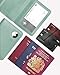Stouchi AirTag Passport Holder, Cute Passport Holder with Airtag Slot, RFID Passport Wallet Cover for Women, Family Leather Passport Protector Case, Anti-Lost Travel Essentials, Sky Blue