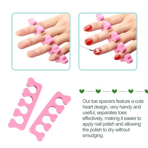 quacc 12pcs sponge toe separators soft finger separators toe divider spacer for polishing pedicure manicure coating gel painting nail art beauty accessories