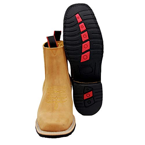 Western Shops Mens Short Ankle Western Rodeo Cowboy Boots4