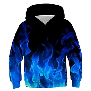 TUONROAD Boys Girls Hoodies 3D Printed Cool Hooded Lightweight 6-16T Hooded Pullover Sweatshirt for Kids