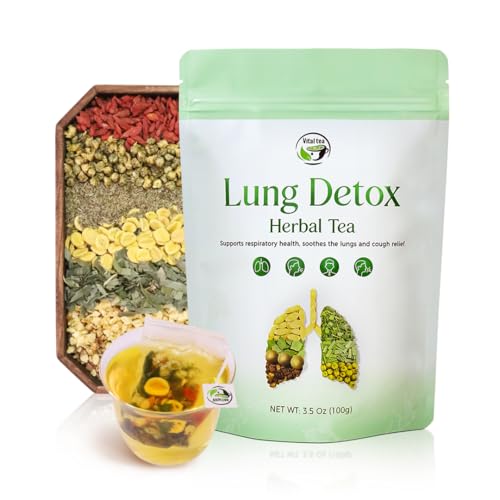 ITREE Vital Tea Lung Detox Tea, Respiratory & Throat Support, Caffeine Free