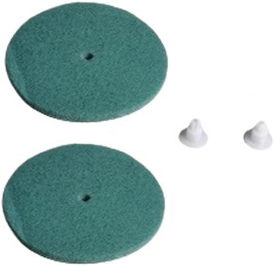 Replacement Part For Koblenz Regina Vacuum Cleaner Green Scrubbing Pads With Plastic Retainers Clips (1Pk 2 Pads) # Compare to Part 4501045, 45-0104-5, KO-2420