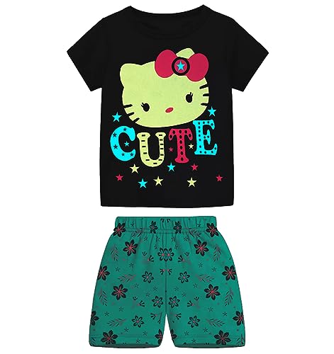 Image of MIST N FOGG Girl's T-Shirt and Shorts (Set of 4)