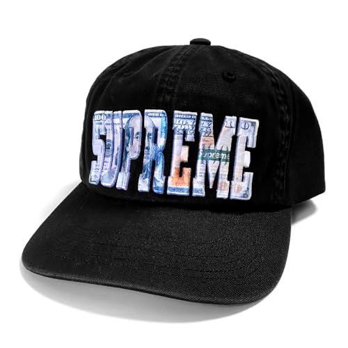 [シュプリーム] メンズ エンブロイダードマネーロゴ6パネルキャップ Embroidered Money Logo 6-Panel SS26H60 (ブラック) [並行輸入品]