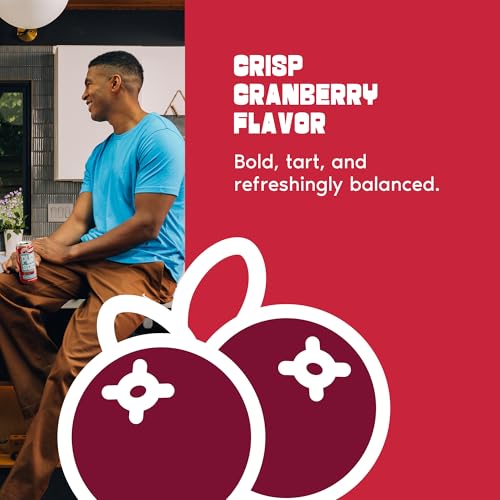 Image of PuraSoda Cranberry - 12g Pure Cane Sugar Soda, 10 Fl Oz, Pack of 12