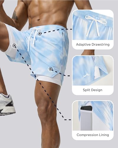 Image of maamgic Men's Athletic Running Shorts with Liner Ultra Lightweight Workout Shorts 5 inch / 7 inch