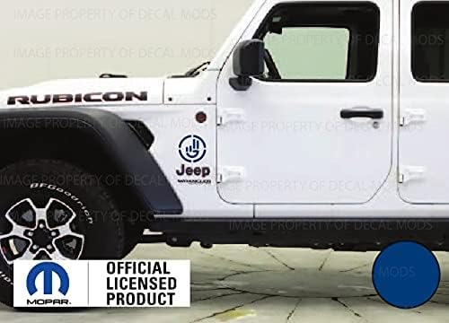 Miniatura 2 de Decal Mods Calcomanías laterales con diseño de mano ondulada para Jeep Wrangler (juego de 2) SJ8R4 azul