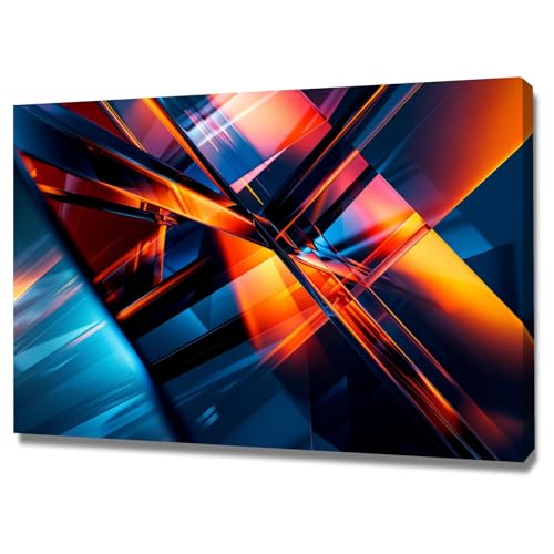 Tableau peinture abstraite moderne 50x70cm avec cadre de qualité supérieure
