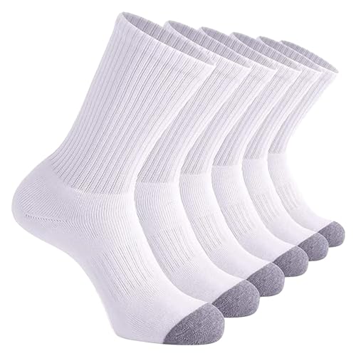 Men's Basketball Socks Solid Color Short Socks Mens Athletic Crew Socks Wicking Cushioned Work Socks 5 Pack