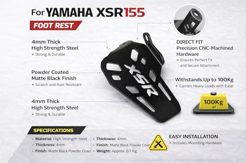 Image of MOXZILLA Crash Guard Shark Model for Yamaha XSR155 Bike Direct Fit Crash Guard (Foot Rest Left)