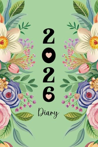 2026 Daily Diary One Page Per Day: 365 Days Fully Lined and Dated Floral Journal