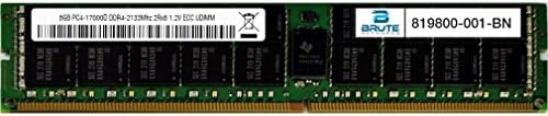 Brute Networks 819800-001-BN - 8GB PC4-17000 DDR4-2133Mhz 2Rx8 1.2v ECC UDIMM (Equivalent to OEM PN # 819800-001)