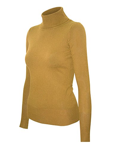 Image of Cielo Womens Solid Basic Stretch Turtleneck Pullover Knit Sweater