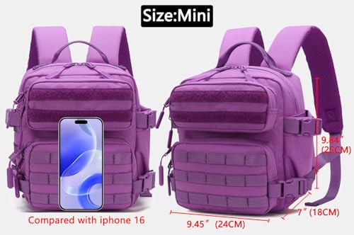 Image of 9L Mini Backpack for Men and Women, Small Backpack for Gym Hiking Travel Sports Running (Purple)