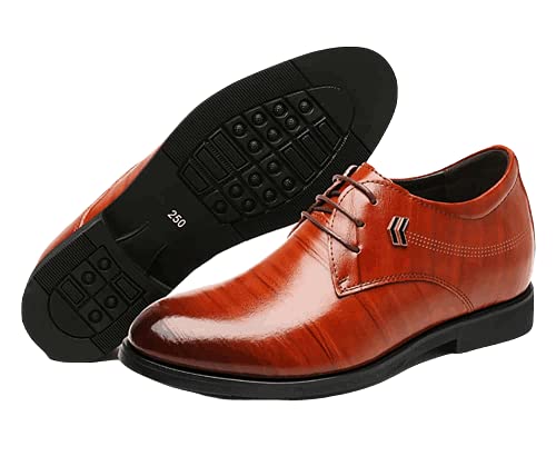 Zapatos de piel TXFS para trajes de novio y ceremonias con alza de 10 cm negro