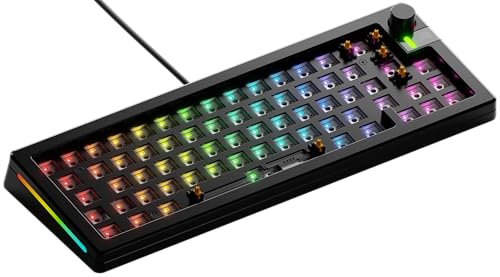 GLORIOUS Gaming GMMK 3 Pro Barebones: tangentbordssats Med vred, modulärt aluminiumhölje Och packningssystem, utbytbara brytare, 65% kompakt, ljuddämpande skum, aluminiumplatta, ISO/EU - Svart