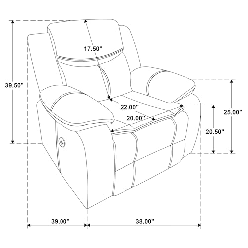 Sillón No Reclinable Piel Sintética Marrón Oscuro miniatura 3