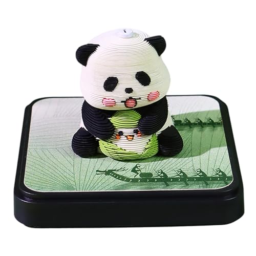 3D Calendar, 2026 Panda Pen Holder 3D Memo Pad Tear Away Calendar DIY Creative Notepad for Desktop Home Decor OFFICE_PRODUCTS..
