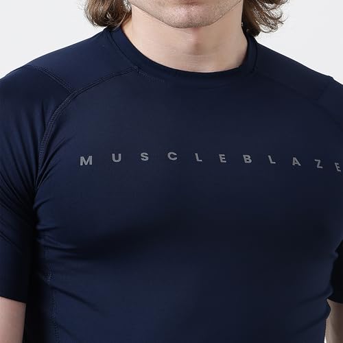 Image of MuscleBlaze Half Sleeve Air Tech Compression MuscleTee for Men