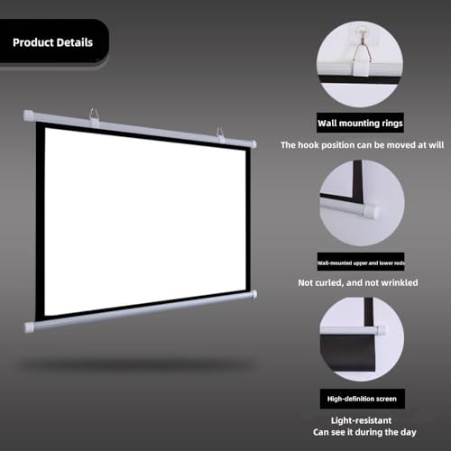 Pantalla Manual para Proyector 72 Pulgadas 16:9 miniatura 4