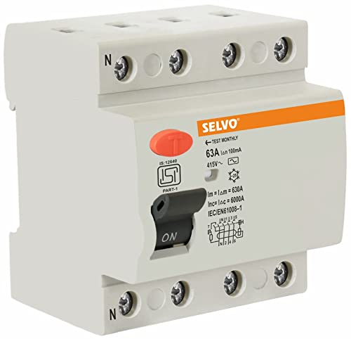 SELVO 63 Amps Four Pole 100 mA RCCB-image-34