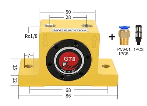 Vibrateur à turbine pneumatique GT32 à haute fréquence pour fluidifier le transport des poudres