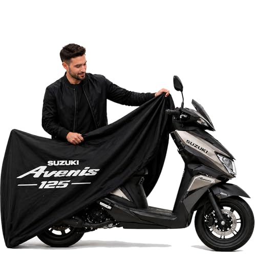 Image of Kayme Motorcycle Cover Waterproof Heavy Duty All Weather, Quad 4 Wheeler Cover Sun Rain Snow Protection (Mid-Black, Avenis 125)